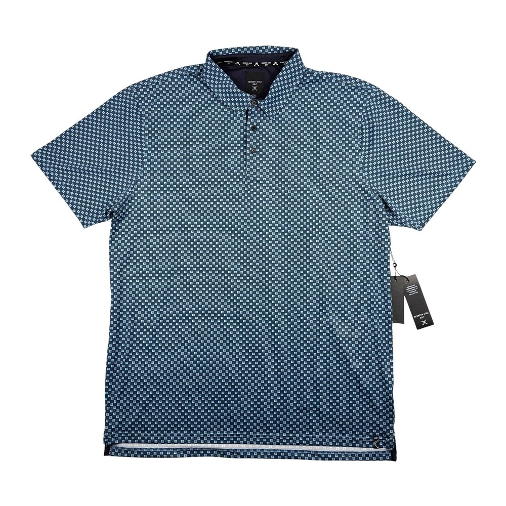 Kenneth Cole Golf‎ 2XL Mens Polo Shirt Light Blue Short Sleeve (Retail $69)